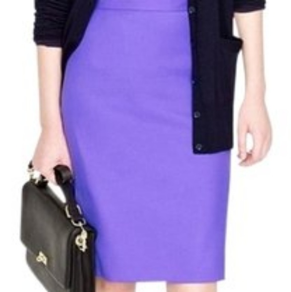NWOT J. Crew No. 2 Pencil Skirt Purple - Picture 2 of 6